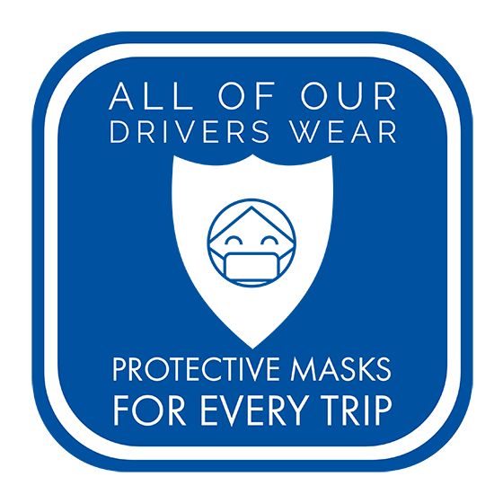 Drivers wear protective masks